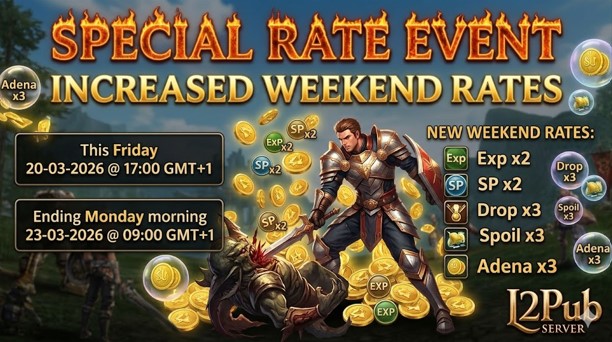 Increased Weekend Rates Event